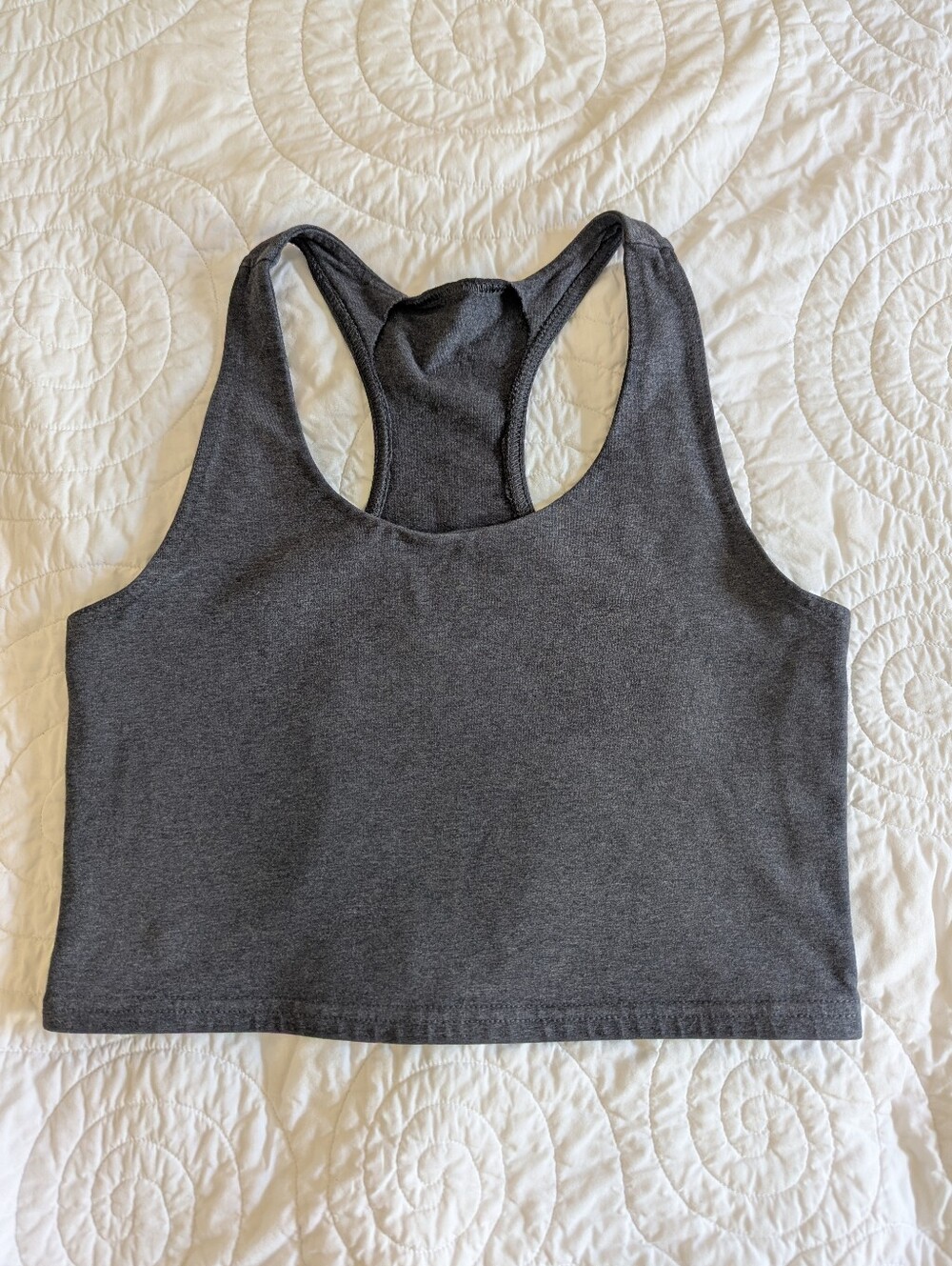 Pact Charcoal Racerback Crop Tank